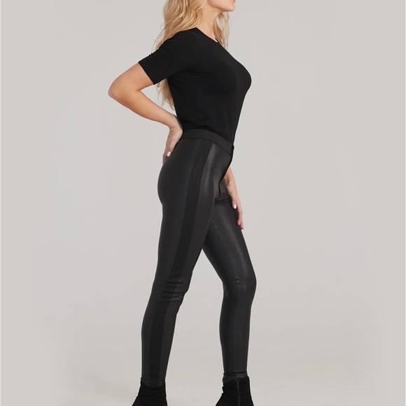 SECOND Yoga Jeans Rachel Skinny Vegan Leather Jeans NWT - Picture 2 of 5